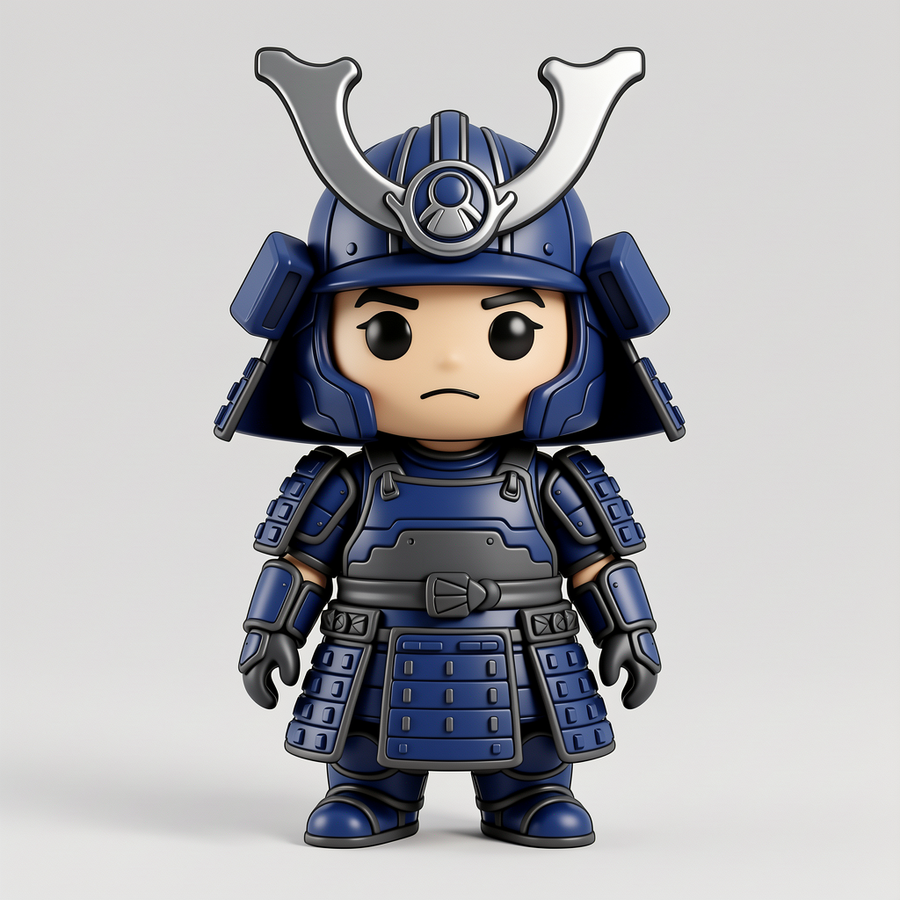 OYOROI mascot — a stylized samurai figure in armor